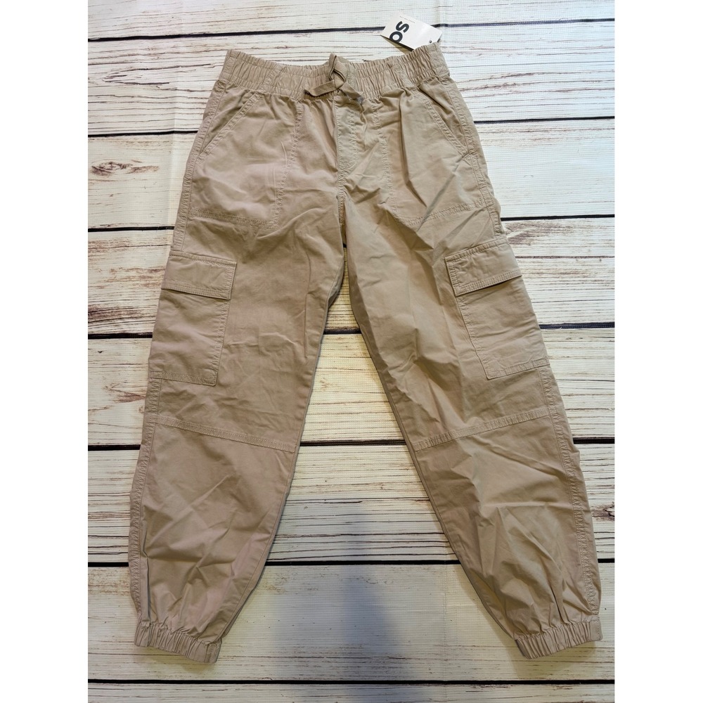 SO Girls Pull On Cargo Jogger Pants Tan Desert Canopy Size 14 NWT
